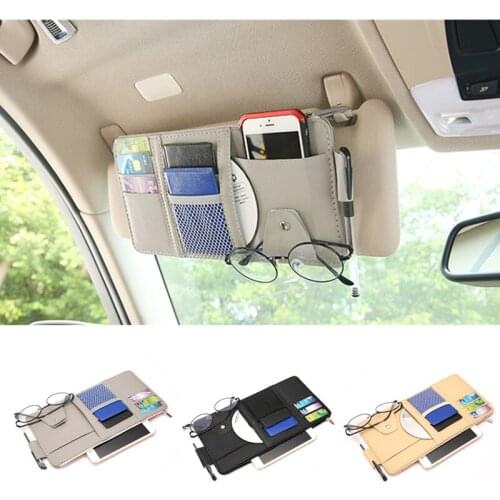 Car Accessories Auto Sun Visor Organizer Holder Tool Pouch for SsangYong Actyon Turismo Rodius Rexton Korando Kyron Musso