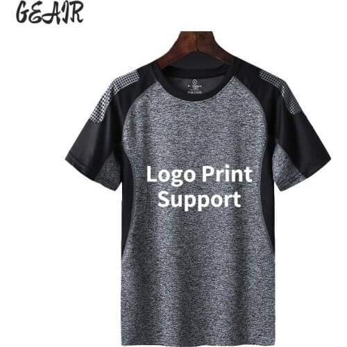 Quick Dry Sports T-shirt Mens 2021summer Plus Size Short Gym Shirts Fitness Couple Clothes Men Women Custom Logo 7XL Shirts