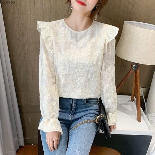 Кружевные блузки Houthion China At AliExpress