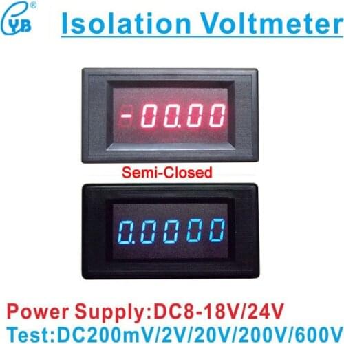 YB5145AI DC Isolation Voltmeter 4 1/2 LED Digital Voltage Meter 5 Bits 200mV/2V/20V/100V/200V/300V/600V 12 Volt meter Tester 4.5