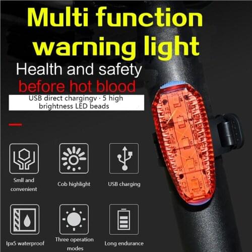 2 pacs 0.5kg new light spot bicycle safety warning lights at night running arm mountain bike taillight usb charging