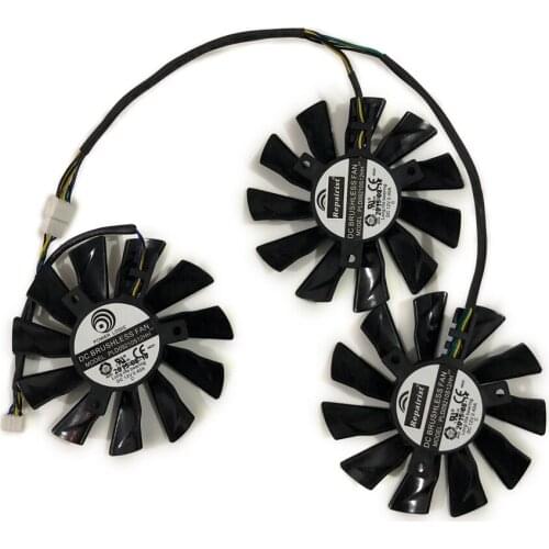 3pcs/lot GPU cooler Fans GTX 980TI/1080TI Video fan For MSI GTX 980TI LIGHTNING 6G GTX1080TI 11G DUKE Graphics Card Cooling