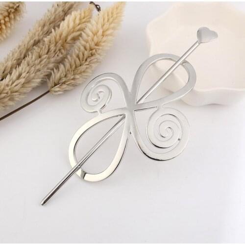 Fashion Design Geometric Round Top Hairpin Bun Cage Minimalist Bun Holder Cage Hair Stick Girl Hair Accessories Mothers Day