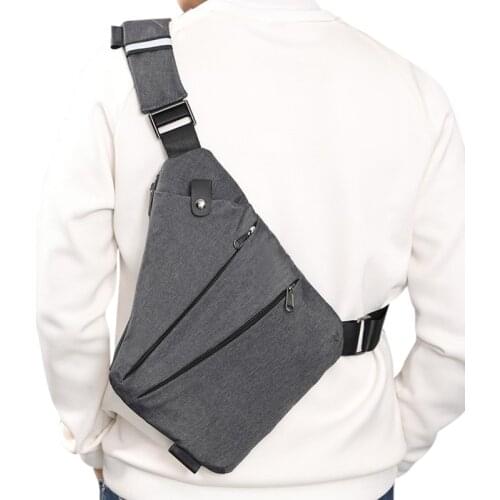 Men Sling Bag Oxford Anti Theft Crossbody Shoulder Chest Bags for Outdoor Sport Travel Hiking New