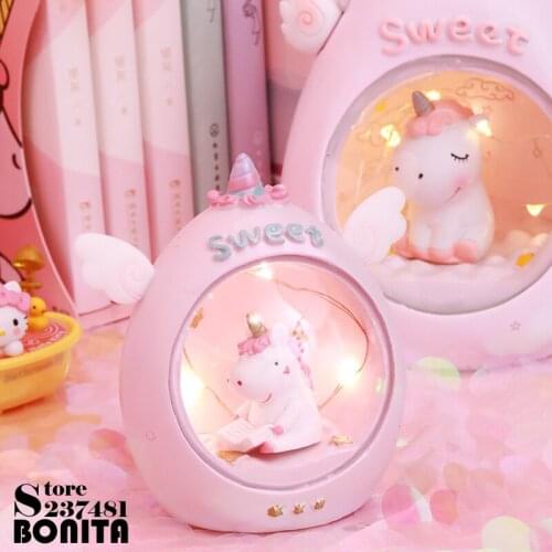 Unicorn table light Pegasus table lamps for bedroom Cute Warmly small night light Girl friend kids gift Christmas Present