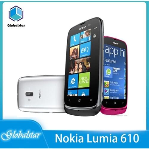 Nokia lumia 610 Refurbished Unlocked Original Lumia 610 Windows Mobile Phone 8GB Camera 5.0MP GPS Wifi 3G phone Free shipping