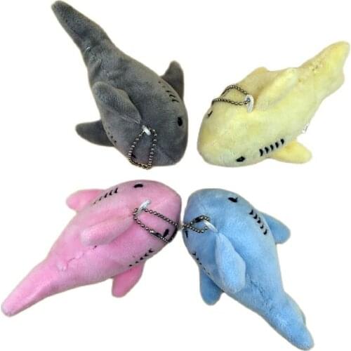 Wholesale 50pcs/lot 12CM Key chain Gift Shark Plush Stuffed Toy Doll Kids Small Mini Plush Toys