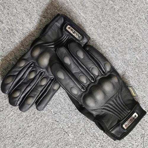 Motorcycle Gloves Leather Men Moto Racing Gloves 100% Real Leather Bicycle Cycling Motorbike Motocross Riding Glove Summer