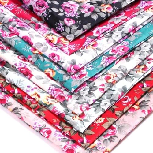 50*150cm Flower Printing Polyester Fabric Festive Floral Fabric for Luggage Tablecloth Jewelry crafts making