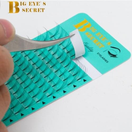 Big eyes secret Premade fans 3D 4D 5D 6D Short Stem Pre Made Volume fans Faux Mink Premade Russian Volume Eyelash Extension