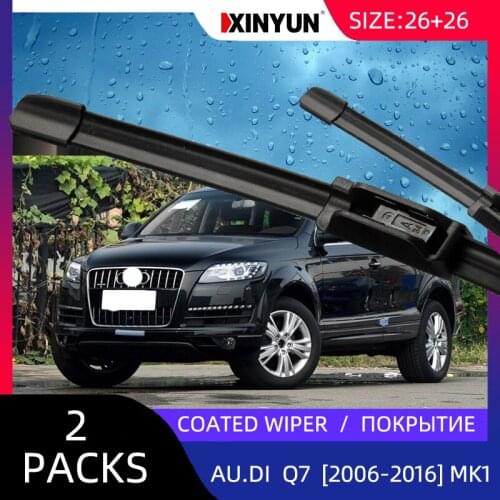 Wiper LHD Front Coated Wiper Blades for Audi Q7 MK1 2006 - 2016 4L 4LB Windshield Windscreen Front Window 26"+26"