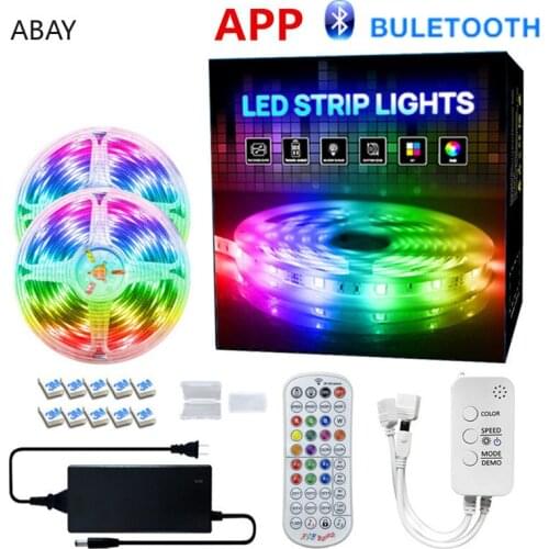 Led strip 12V 5m 10m 15m 20m led light RGB 5050 SMD IP20 Flexible Ribbon Stripe Bluetooth APP Diode Tape Controller LED Lights