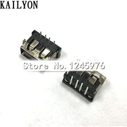 100pcs USB interface 10, high temperature, high 6.5MM, 90 degrees insert board, unlimited mobile power base, environmental prote