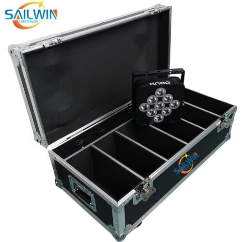 EU Stock 9X18W 6in1 RGBAW UV Battery Operated Wireless LED Par Light DJ LED Uplight With Charging Flight Case/Road Case