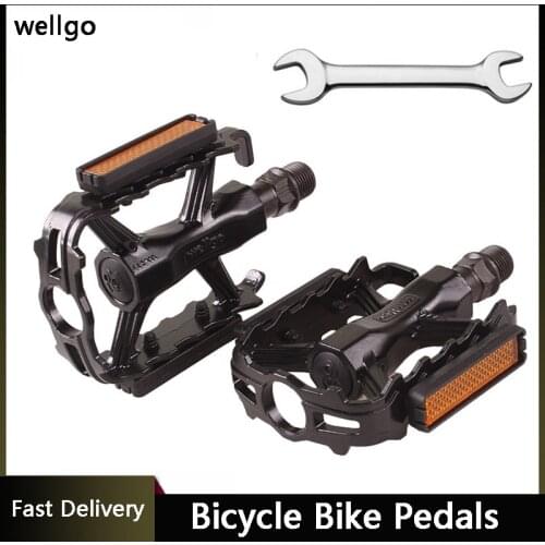 Wellgo Ultralight Seal Bearings Bicycle Bike Pedals Cycling Nylon Road bmx Mtb Pedals Flat Platform Bicycle Parts Accessories