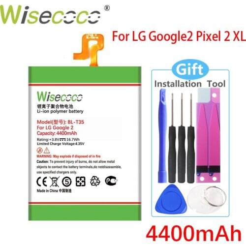 Wisecoco 4400mAh BL-T35 Battery For LG Google2 Pixel 2 XL Phone In Stock High Quality Battery+Tracking Number