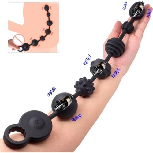 10 Speed Strong Vibration Anal Beads 3 Motors Vibrating Butt Plug Anus Stimulation Prostate Massager Adult Sex Toy For Men Women