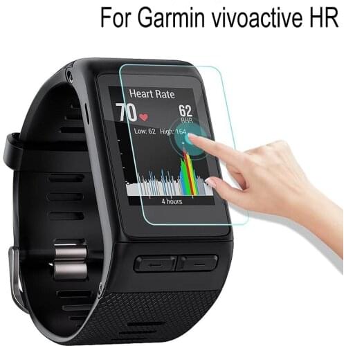 2PC 9H Tempered Glass Screen Protector Protective Film For Garmin Vivoactive HR Screen HD Film Protector Watch Scratch Resistant