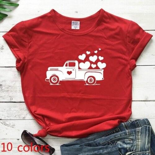 2020 S-3XL Women Tee Love Full of Truck Streetwear Gril Tshirt Vintage Graphic Tees Womens Clothing
