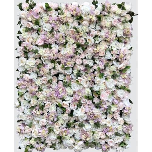 3D Artificial Flowers Wall And Fake Flower Row Use Rose For Wedding Background Decoration