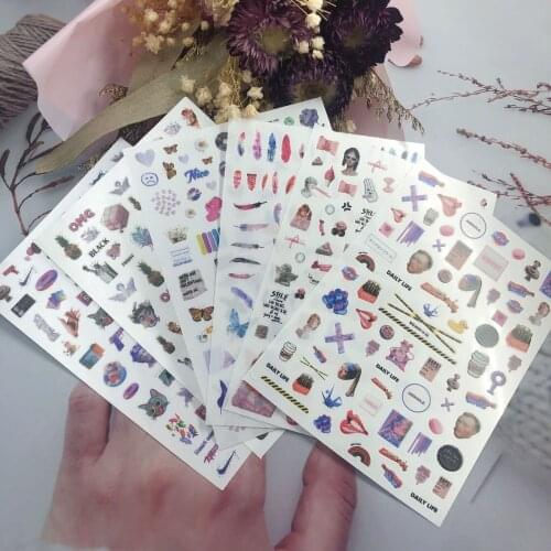 3D Nail Stickers Cartoon Little Girl Butterfly Design DIY Tips Nail Art Decoration Packaging Self-adhesive Transfer Decal Slider