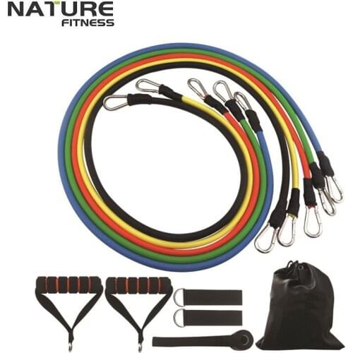 5 Colors)Resistance Band Set with Door Anchor, Ankle Strap, Exercise Chart for Fitness and Exercise Free Shipping