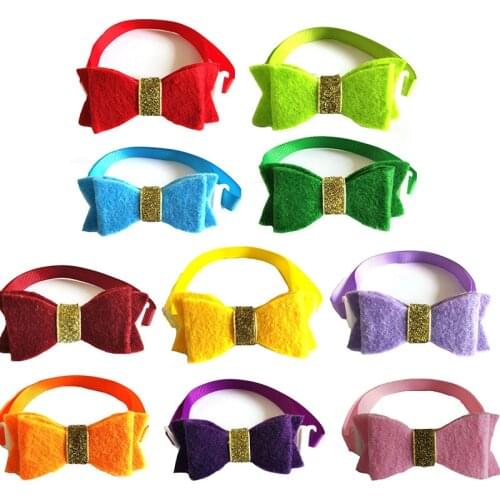 50pcs Bright Color Pet Dog Bow Tie Pet Products Pet Dog Cat Puppy Bright Bow Tie Dog Accessories Grooming Supplies