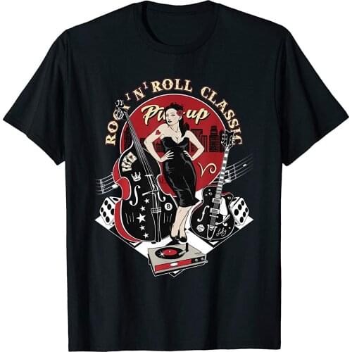 50s Rockabilly Sock Hop Dance Rock N Roll Shirt Pin up Girl T-Shirt