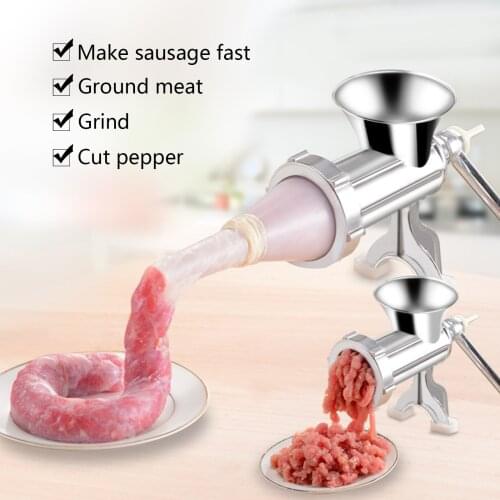 Aluminum Grinding Machine Manual Mincer Meat Grinder Pasta Maker Hand Operated Beef Sausage Maker Kitchen Tools