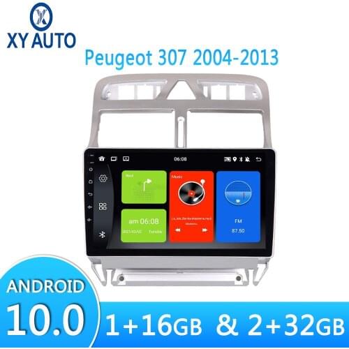 Android 10 Car Multimedia Radio For Peugeot 307 2004-2013 HD Touch Screen GPS Navigation Bluetooth Player Built-in Split Screen
