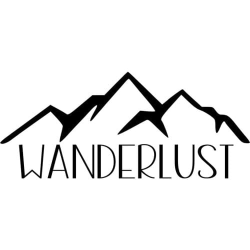 Wanderlust Car Sticker Inspiring Travel Mountains Decal Funny Car Window Bumper Laptop Vinyl Decor Car Accessories