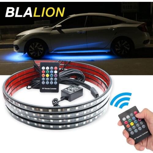 Car LED Underglow Lights Atmosphere Lamp Remote /APP Control Flexible Strip RGB Underbody Decorative Chassis Lights Neon Lights