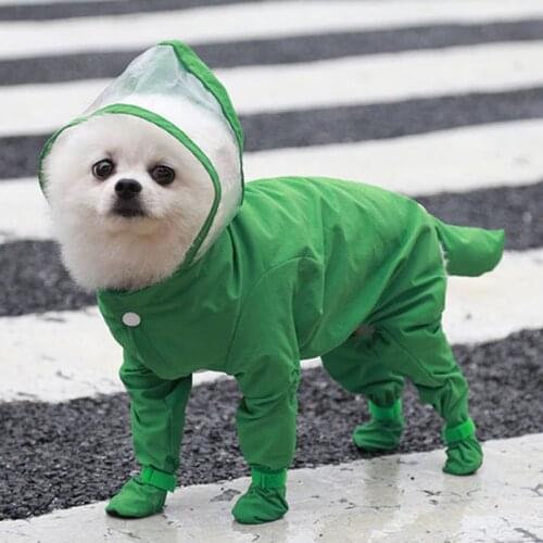 Pet Dog Raincoat Clothes Small Dog Waterproof Jumpsuit Overalls Clothing Jacket Yorkshire Poodle Pomeranian Puppy Rain Dog Coat