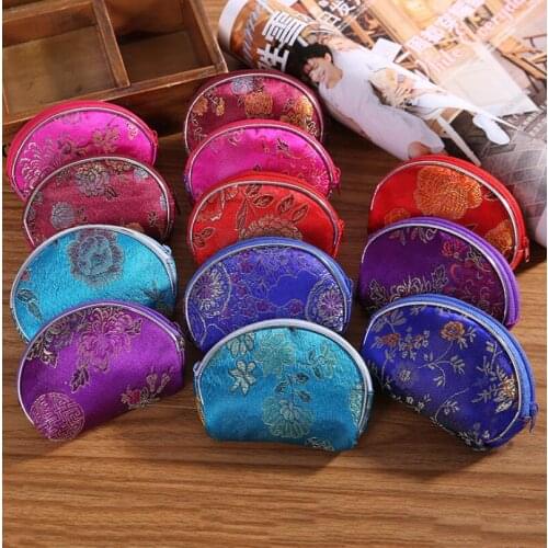 Classic Retro Silk Women Wallet Mini Originality Luxury Designer Brand Ladies Purse Exquisite Wedding Clutch Bag LX4352