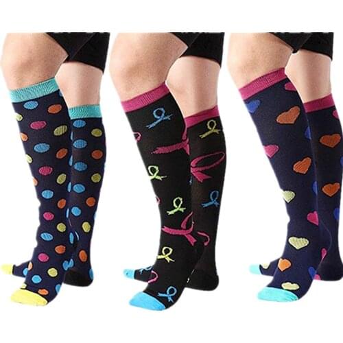 Unisex Compression Socks Fit For Sports Black Compression Socks For Nurse Outdoor Sport Anti-fatigue Pain Relief Stockings