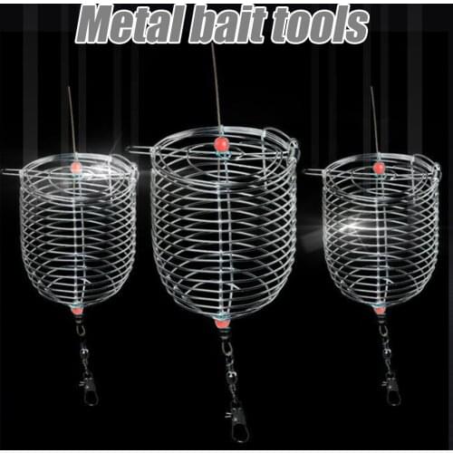 Metal Wire Lure Conical Bait Cage Basket Feeder Holder for Method Feeder Mould Thrower Outdoor Carp Fishing Accessories