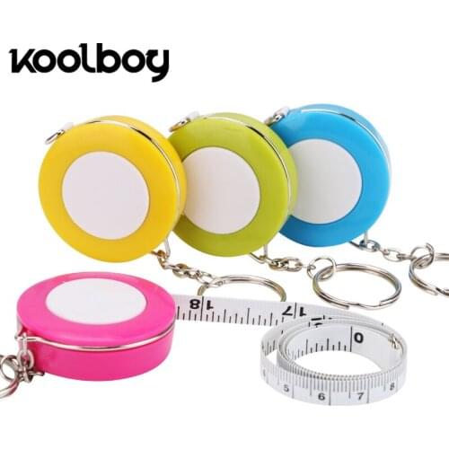 Mini Retractable Tape Measure Keychain Ruler 1.5M/60in Weight Medical Body Measurement Soft Cloth Sewing Craft Measuring Tape