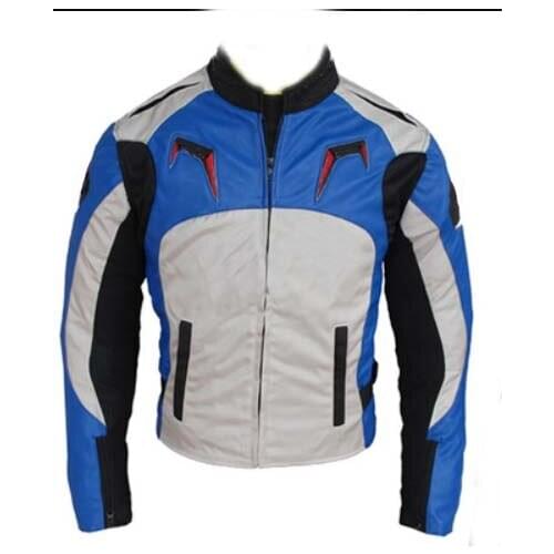 Motorsport Downhill Bike Off-road Short Jackets Motorcycle Mens Blue White Jacket motos
