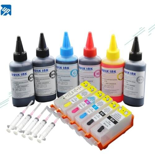 Ink refill kits PGI-425 Refillable Ink Cartridge for Canon MG6240 MG8240 MG6140 MG8140 printer with 600ML ink