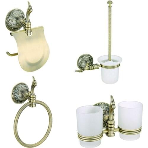 Bathroom hardware set Antique bronze Solid ,towel ring,Paper Holder,tumbler holder,Brush Holder AB000F