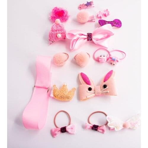 18pc Hair Clip Set Cute Hair Accessories Girl Headwear Bow Kids Hairpin Accessories for Baby Hair Ornaments Hairclip Headdress
