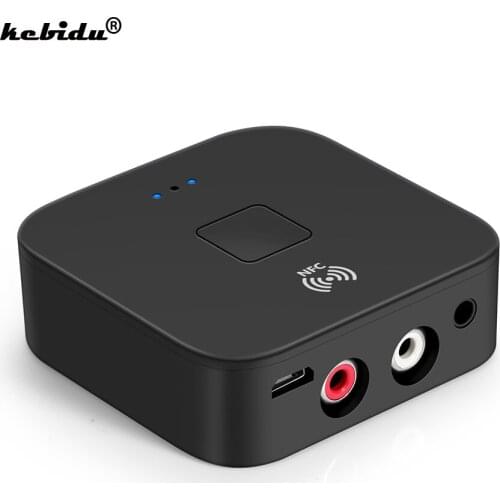 NFC Hifi Wireless Adapter Bluetooth 5.0 Receiver Transmitter 3.5mm AUX RCA Jack Auto On/OFF Bluetooth 4.2 Car Audio Receiver