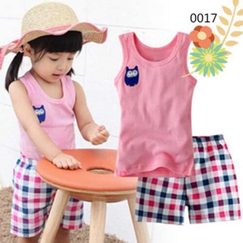 Baby Girl Clothes Cartoon Pyjamas 2021 Summer Childrens Pajamas Sets Boys Sleepwear Kids Vest+Shorts Pijamas Cotton Nightwear