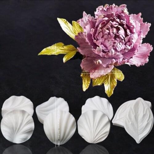 Peony Petal and Cut Silicone Mold Fondant Mould Cake Decor Tools Chocolate Gumpaste Mold, Sugarcraft, Kitchen Accessories