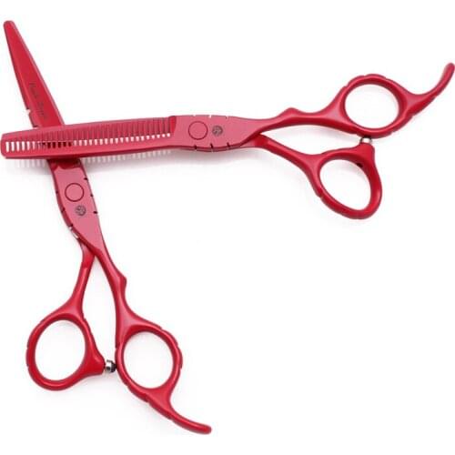 5.5 inch Red Quality Professional Hairdressing Scissors Y1220 Salon Shears Barber Scissors Hair Cutting Thinning White Purple