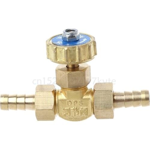 High Quality Elbow Brass Needle Valve 8mm Propane Butane Gas Adjuster Barbed Spigots 1 Mpa