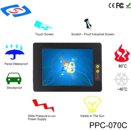High Quality XP/Win7/Linux/Win8/Win10 Industrial Fanless Wide Pressure Industrial All In One Tablet PC For Digital Signage