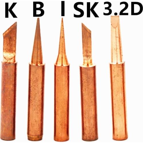 SZBFT Mix type 900M-T DIY pure copper Soldering tip welding sting For Hakko 936 FX-888D Saike 909D 852D+ 952D