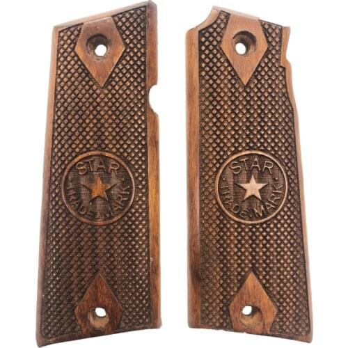Star Model B Super 9mm. Star Logo Custom Series Laser Cutting Wooden Grip Mod2