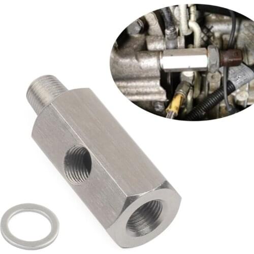 1/8" BSPT Oil Pressure Sensor Tee to NPT Adapter Turbo Supply Feed Line Gauge